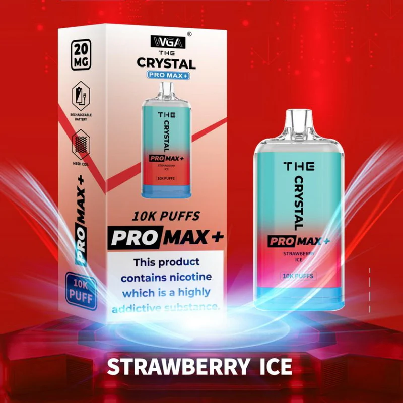 Strawberry Ice by WGA Crystal Pro Max Plus 10000 Disposable Vape